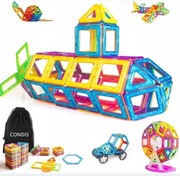 Klocki magnetyczne zestaw 95 elementów 