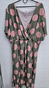 Nowa sukienka midi w grochy roz 50-52