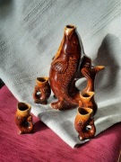 Ryby dzbanek karafka kieliszki ceramika zestaw serwis komplet vintage retro