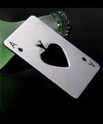 Otwieracz w kształcie karty srebrny As