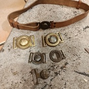 Pasek harcerski PRL plus 5 klamr 