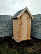 Toaleta drewniana ogrodowa przenośna WC na działkę budowę wychodek sławojka