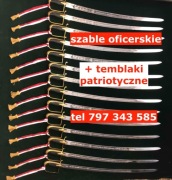 usługa szabli OFICERSKICH+temblaki PATRIOTYCZNE