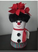 Dekoracja Prezent BAŁWANEK ŚWIĘTA Doniczki