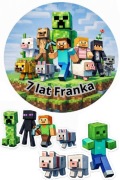 Opłatek na tort minecraft dowolny napis 