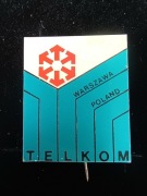 Wpinka TELKOM WARSZAWA POLAND przypinka TELKOM PRL BDB 