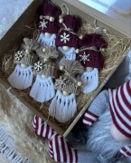 Krasnale świąteczne zawieszki na choinkę lub na prezent Mikołajki i Święta