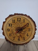 Zegar ścienny plaster drewna brzozy 