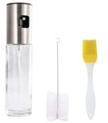 Szklany Spryskiwacz Dozownik do Oleju i Oliwy + Pędzelek i Czyścik