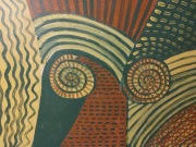 Abstrakcja zielona akryl.