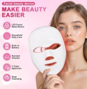 Maska LED do twarzy| USB, Bezprzewodowa| Urządzenie do pielęgnacji twarzy