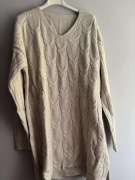 Beżowy kremowy sweter biust 100/110 turecki