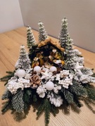 Stroik świąteczny,bożonarodzeniowy z szopką na stół,komodę Led G30