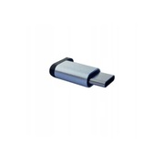 ADAPTER Z MICRO USB do USB typ-C SREBRNY NIEBIESKI x 25 sztuk!