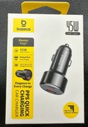 Baseus Ładowarka samochodowa USB USB-C Quick Charge 4.0 45W
