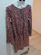 Sukienka wieczorowa cekiny sylwester długi rękaw 