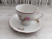 Talerzyki i filiżanki (5+5) z fabryki porcelany Ćmielów