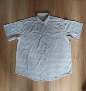 Koszula w kratkę z krótkim rękawem i zaokrąglonym spodem xxl, xxxl