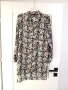 riverisland 38M czarna koszula kwiecista w kwiaty kwiatki damska dluga