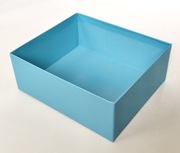 Pudełko ozdobne niebieskie dekoracyjne box tacka 21,4 x 18,4 x 8,2 cm