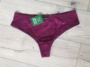 brazyliany bordo wino L XL XXL koronka prążek