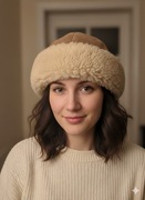 Kożuchowa czapka mega cieplutka