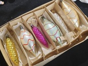 Bombki choinkowe sople szyszki szklane retro ozdoby na choinkę  vintage 