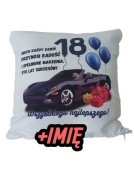 Poduszka na 18 urodziny, prezent, życzenia , personalizacja 