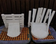 Kwietniki drewniane białe