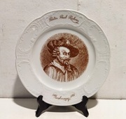 PORCELANOWY TALERZ Z PORTRETEM BAVARIA RUBENS