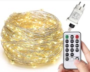 łańcuch świetlny led ze srebnym drutem