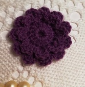 Kwiatek 3D ciemny wrzos