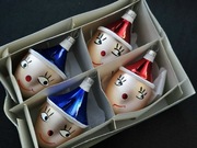 Bombki choinkowe szklane 4 szt pajacyki kształtki retro jak prl 