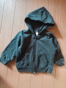 506. Czarna dziecięca bluza z kapturem rozmiar 68/74