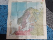 Stara niemiecka mapa Skandynawii z roku 1940