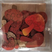 drewniane, jesienne grzybydekoracyjne