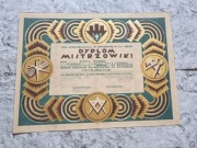 Dyplom Mistrzowski Fryzjer 1939 rok