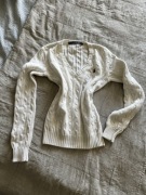 Biały pleciony sweterek Ralph Lauren