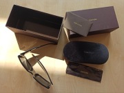 Kwadratowe okulary przeciwsłoneczne z etui, Tom Ford