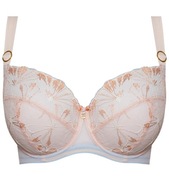 Miękki biustonosz Samanta Tinka A911 80K kwiatowy haft, na duży biust