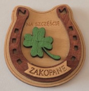 Magnes na lodówkę drewniany Zakopane Tatry Giewont Dunajec Rysy (1K)