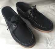 Męskie buty żeglarskie Norton nr 44. Granatowe, skórzane, włoskie.