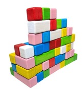 Klocki edukacyjne Montessori - eko drewno, kolory