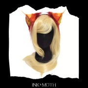 Idealne na Halloween/cosplay/przebranie ręcznie robione uszy na opasce