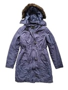 Niebieska kurtka damska płaszczyk BonPrix 36,S futerko