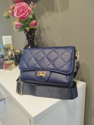 Mała alaChanelka torebko portfel granat miejsce na karty pasek sportowy  