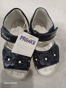 Sandały z kwiatami granatowe nowe Primigi 26