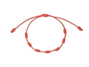BRANSOLETKA Ochronna Czerwona 7 węzłów Sznurkowa