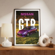 Nissan GTR - plakat A3