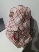 Plecak JanSport różowo-brązowa kratka  40  32  14 cm